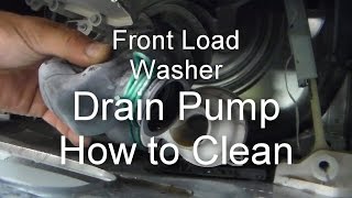 Front Load Washer Repair  Not Draining or Spinning  How to Unclog the Drain Pump [upl. by Burd]