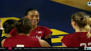 Nebraska Husker Volleyball vs Michigan Wolverines 10723 huskers nebraska volleyball [upl. by Nonnerb]