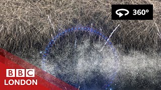 360° Video Londons New Years Eve Fireworks 2018  2019  BBC London [upl. by Adnilre675]