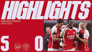 NKETIAH WITH A HATTRICK  Arsenal vs Sheffield United 50  Tomiyasus first goal [upl. by Rayner]