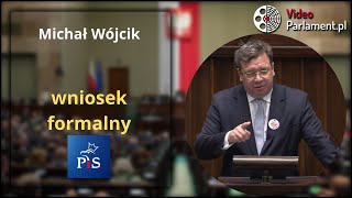 Michał Wójcik  wniosek formalny [upl. by Ssenav]