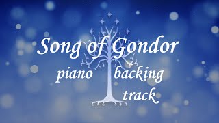 Karaoke instrumental Song of Gondor Tolkien Ensemble cover piano ✨🎤🎹🌳👑 [upl. by Myer]