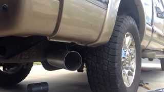 2012 F250 67 King Ranch 5quot straight pipe [upl. by Simmie]