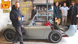 AustinHealey 35L V8 frogeye Sprite Project  PAINT Classiccarbscouk [upl. by Eelitan]