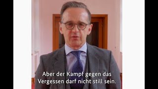 Heiko Maas zum 75 Jahrestag der Befreiung der Häftlinge des Konzentrationslagers Sachsenhausen [upl. by Yemac]