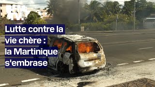 Martinique une nouvelle nuit de violences en pleine mobilisation contre la vie chère [upl. by Watanabe]