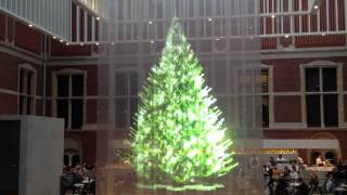 7 Meter Hologram Christmas treeRijksmuseum Amsterdam [upl. by Gefen]