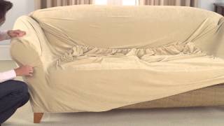 How To Install 1pc Stretch Slipcovers [upl. by Accebor184]