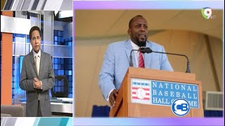 Vladimir Guerrero en el salón de la fama de Cooperstown  Con Los Famosos [upl. by Milissent628]