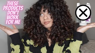 CURLY HAIR PRODUCTS I DONT RECOMMEND These products dont work for me Thick low porosity curls [upl. by Nashner34]