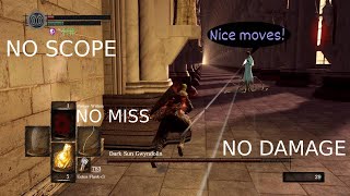 Gwyndolin NOSCOPE Ranged ONLY No Damage  DARK SOULS REMASTERED [upl. by Nyltiak]