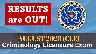 RESULTS of 2023 August Criminologists Licensure Examinations  Criminology Talks [upl. by Sedgewick]