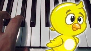 Pollito Amarillito  Gallina Pintadita  Piano Tutorial  Notas Musicales [upl. by Leitnahs218]