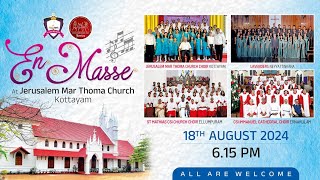 En Masse I Musical Evening I Kottayam Jerusalem MTC I August 18th 2024  Live Choir Performance [upl. by Docile751]