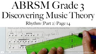 ABRSM Discovering Music Theory Grade 3 Rhythm Part 2 Page 14 with Sharon Bill [upl. by Odlavu]