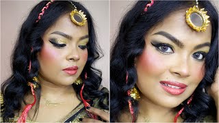 Golden Black Eye Makeup Look  Party Eyemake up Look  2024 [upl. by Pride242]