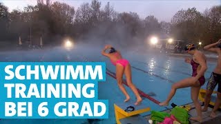 Schwimmtraining bei Eiseskälte [upl. by Beatty]