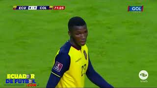 Moises caicedo vs Colombia Eliminatorias Qatar 2022 [upl. by Hailahk]