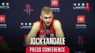 Jock Landale Media Day 2024 Press Conference l Houston Rockets [upl. by Jaquenette]