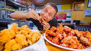 Extra Crispy Fried Chicken 🍗 STREET FOOD KOREA  My New Favorite Korean Food [upl. by Wadleigh]