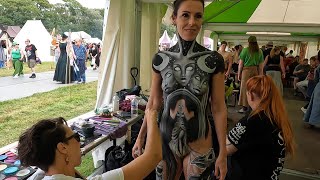 beautiful body painting best body art at castlefest [upl. by Eltsirk]