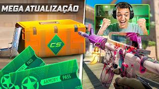 A MAIOR ATUALIZAÇÃO DO CS 2 CHAVEIROS MAIS DE 100 SKINS NOVAS PASSE DE BATALHA e muito mais [upl. by Ynnaf]