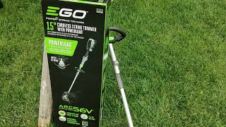 Unboxing and review of the EGO ST1511T cordless string trimmer [upl. by Virgy]