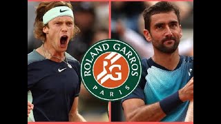 Andrey Rublev vs Marin Cilic Extended Hightlights  Roland Garross 2022 QF [upl. by Ninel]