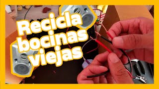 Recicla bocinas viejas Conectalas a una interfaz de audio MENOS DE 5 DOLARES¡ [upl. by Atinna]