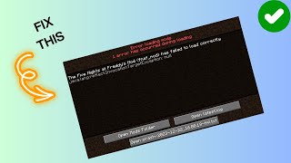 How to Fix “Error loading modsquot in Minecraft [upl. by Dnomasor]