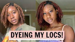 Dyeing My Locs Back REDGINGER  Adore Cinnamon  Copper Brown  Cajun Spice  Beginner Friendly [upl. by Ravahs]