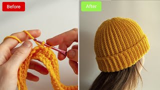 Easy Crochet Beanie For Beginners  Crochet Hat for Men amp Women [upl. by Fergus]