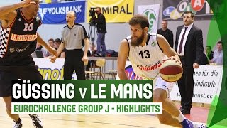 Güssing Knights AUT v Le Mans FRA – Highlights – Last 16 – 201415 EuroChallenge [upl. by Heiskell738]