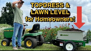 Topdress and Lawn Level with THIS simple machine [upl. by Hcirdla]