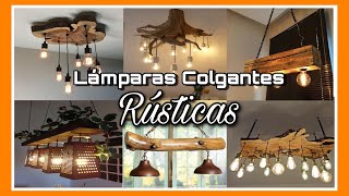 Iluminación Colgantes En Maderas Y Troncos Rústicas [upl. by Vinia330]