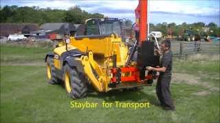 PROTECH P220 Front Mounted Post Driver on JCB Telehandler [upl. by Namya]