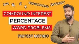 Percentages  Compound Interest GCSE Maths  How to Solve Word Problems [upl. by Joslyn]