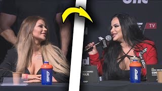 EWELONA VS GODLEWSKA  NAJLEPSZE MOMENTY 1 KONFERENCJA FAME MMA 5 ostra spina🔥 [upl. by Hawkins]