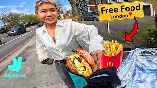 Surprising A Subscriber With FREE FOOD Deliveroo amp UberEats In London GoPro POV [upl. by Thomasina]