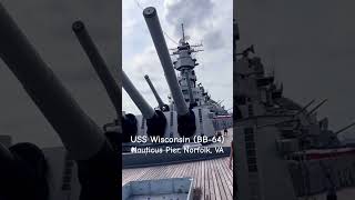 Walking around the forecastle of USS Wisconsin BB64 USSWisconsin in norfolk virginia ⚓️🛥️ [upl. by Dare880]