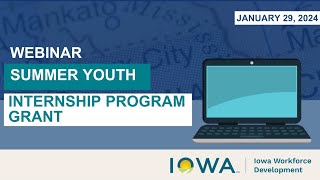 Grant Webinar Applying for the Summer Youth Internship Program Grant [upl. by Nuyh]