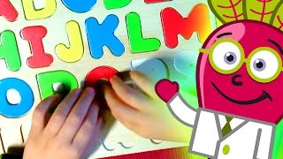 Abecedario letras de madera para niños  Aprende con Juguetes Educativos  Learn Alphabet for Kids [upl. by Eserehs]