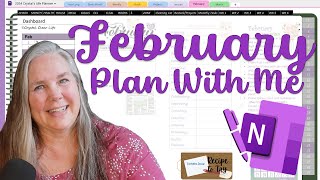 OneNote Digital Planner February Plan With Me [upl. by Jane]