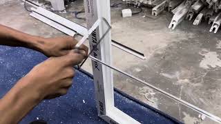 Upvc Sliding Track Me Aluminium Rail Kayse Lagay  How to fix aluminium rail upvc sliding track [upl. by Syramad]