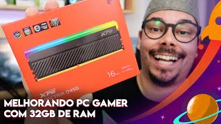 MEMÓRIA XPG SPECTRIX D45G RGB MEMÓRIA RAM GAMER RGB COM 10 ANOS DE GARANTIA UNBOXING E INSTALAÇÃO [upl. by Hallock]