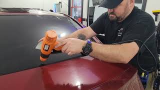 How to Tint Dry Shrinking a Rear Window Detailed [upl. by Waine]