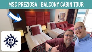 MSC Preziosa  Balcony Cabin Tour [upl. by Lipinski]