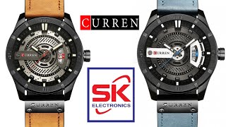 Curren 8301 Men Date Display Leather Watch  Reviews S K Electronics  Bd [upl. by Recor124]