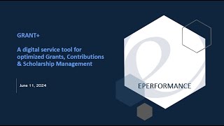 Eperformance Grant webinar with NRC [upl. by Amrak805]