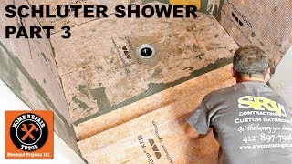 Schluter Shower Installation Part 3  Waterproofing Shower Pan amp Curb  by Home Repair Tutor [upl. by Ahsiryt]